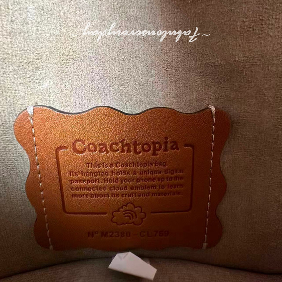 Coach Coachtopia Wavy Dinky Bag In Checkerboard Upcrafted Leather CW806 - Picture 10 of 10